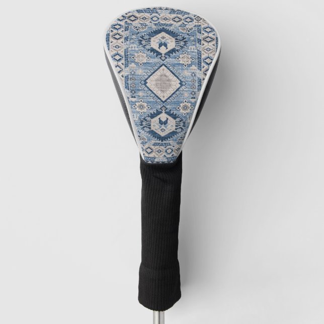 Oriental Antique Blue Kilim Rug Golf Headcover (Vorderseite)