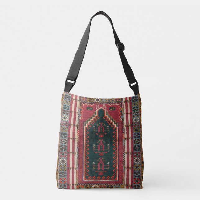 Oriental Antique Kilim Rug Tragetaschen Mit Langen Trägern (Vorderseite)