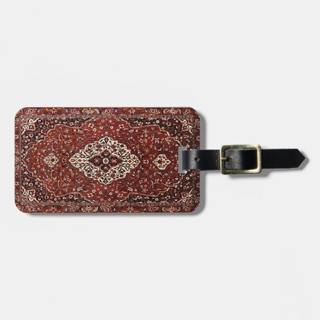 Oriental Antique Persian Türkischer Rug Gepäckanhänger (Vorderseite horizontal)
