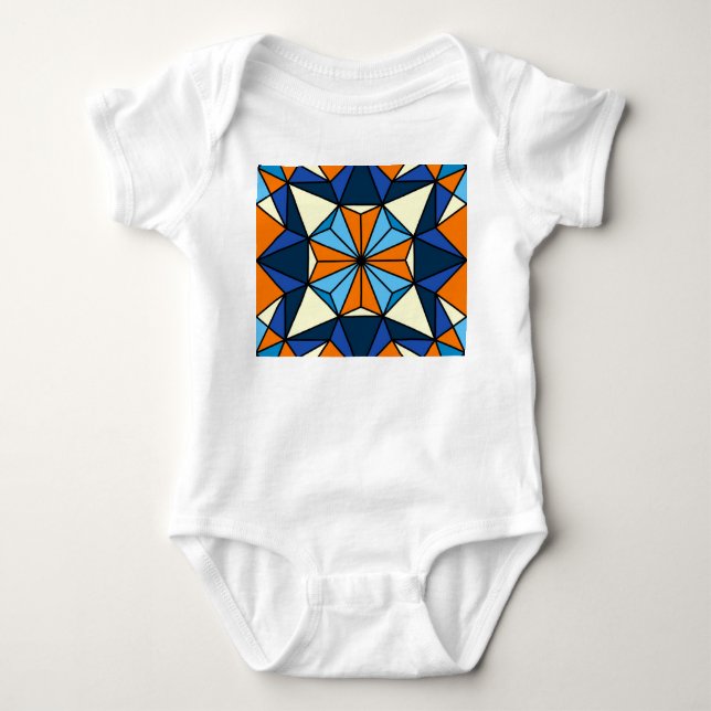 Oriental Arabic Geometric Seamless Pattern Baby Strampler (Vorderseite)