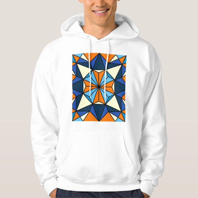 Oriental Arabic Geometric Seamless Pattern Hoodie (Vorderseite)