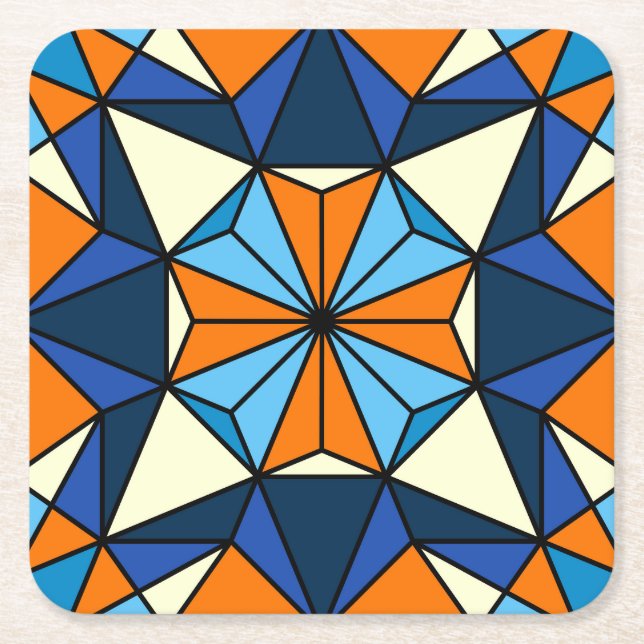 Oriental Arabic Geometric Seamless Pattern Rechteckiger Pappuntersetzer (Vorderseite)