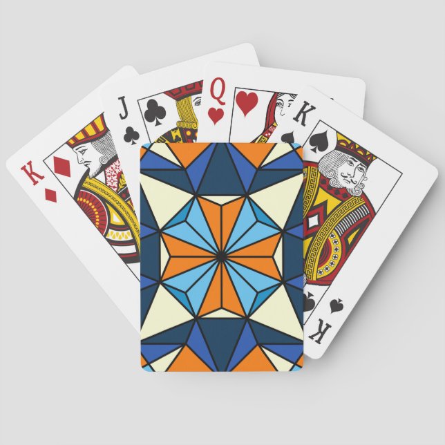 Oriental Arabic Geometric Seamless Pattern Spielkarten (Rückseite)