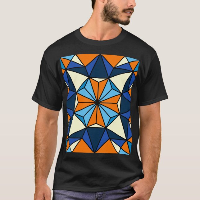 Oriental Arabic Geometric Seamless Pattern T-Shirt (Vorderseite)