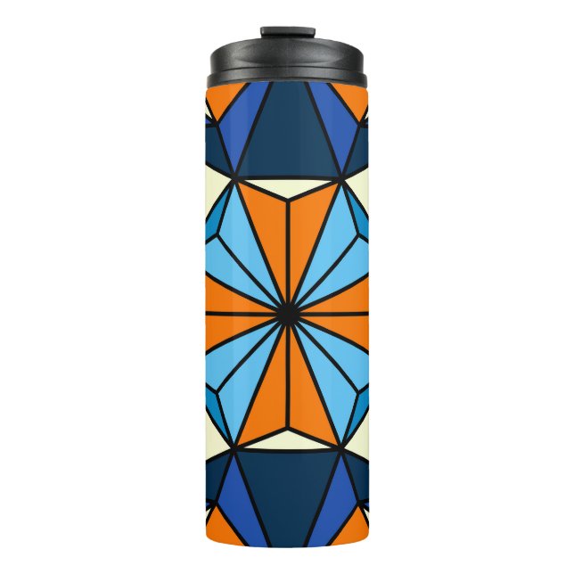 Oriental Arabic Geometric Seamless Pattern Thermosbecher (Vorderseite)