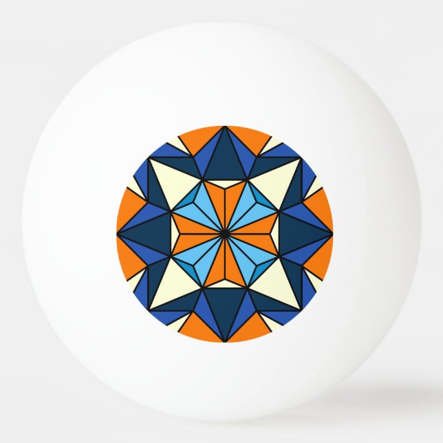 Oriental Arabic Geometric Seamless Pattern Tischtennisball (Vorderseite)