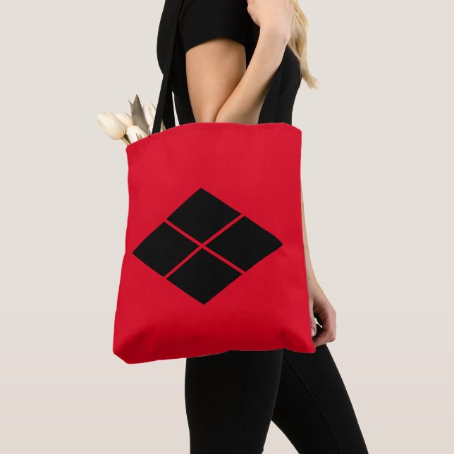 Oriental Black Red Takeda Japan Mon Art Tasche (Von Nahem)