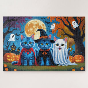 Oriental Blue Cats Pumpkin Halloween Funny