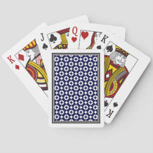 Oriental Blue Overlapping Circles Shippo Geometric Spielkarten