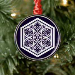 Oriental Blue Turkish Rosette Geometrische Kunst Ornament Aus Metall