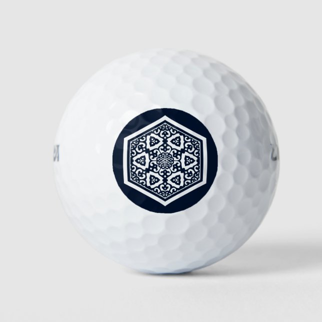Oriental Blue White Ottoman Türkisches Kunstmuseum Golfball (Vorderseite)