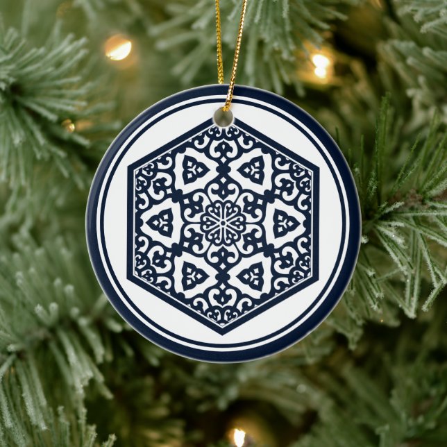 Oriental Blue White Ottoman Türkisches Kunstmuseum Keramik Ornament (Baum)