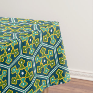Oriental Blue Yellow Green Ottoman Türkischer Hexa Tischdecke