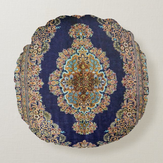 Oriental Carpet Rug Killim Rundes Kissen (Vorderseite)