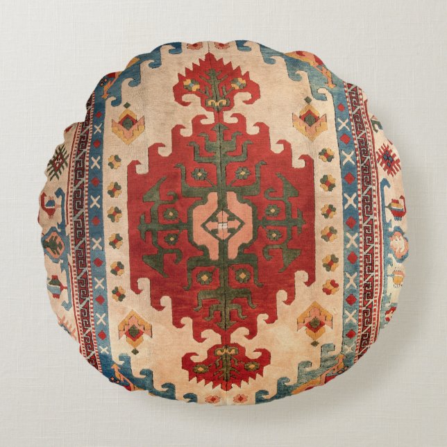 Oriental Carpet Rug Rundes Kissen (Vorderseite)