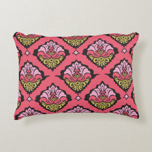 Oriental Damask Floral Nahtloses Tapete Dekokissen