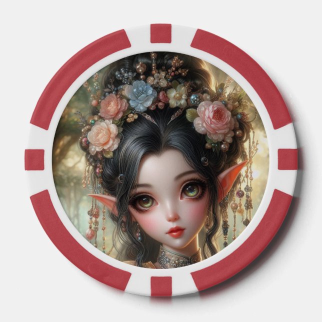 Oriental Elven Playing Cards Pokerchips (Vorderseite)