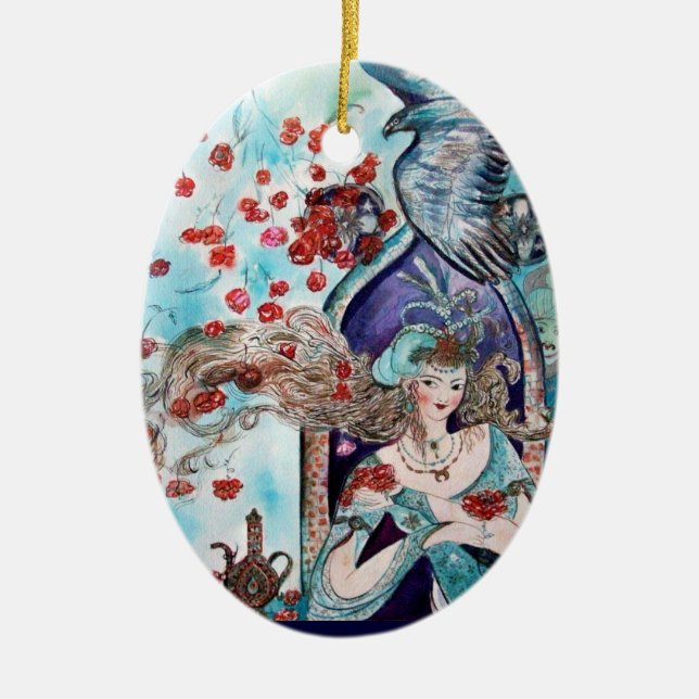 ORIENTAL FAIRE TALE Blue Sapphire Keramik Ornament (Vorne)