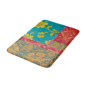 ORIENTAL farbenfroh grünes Rot - Bath Mat Rug Badematte