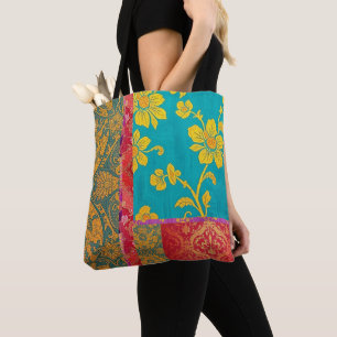ORIENTAL farbenfroh grünes Rot - Totbeutel Tasche