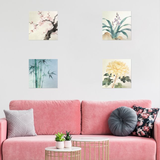 Oriental Four Gentlemen Print Set (Salon)