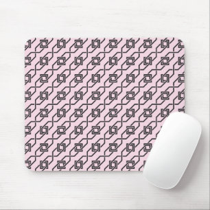 Oriental Grau Rosa Japan Yukata Geometrisches Must Mousepad