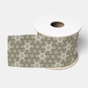 Oriental Green Matsuba Asanoha Japan Muster Ripsband