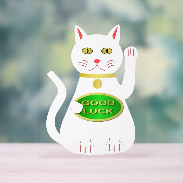 Oriental Lucky Cat Acrylschild (Neutral)