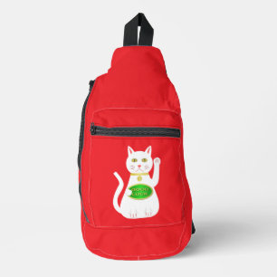 Oriental Lucky Cat Crossbody Bag