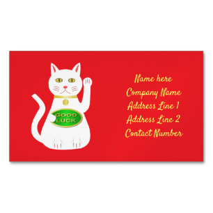 Oriental Lucky Cat Custom Magnetische Visitenkarte