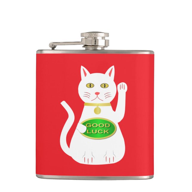 Oriental Lucky Cat Flachmann (Vorderseite)