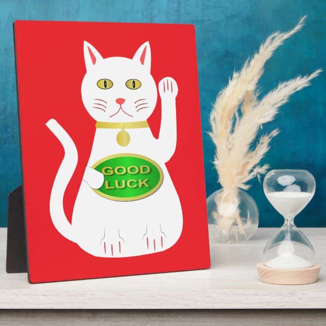 Oriental Lucky Cat Fotoplatte (Seite)