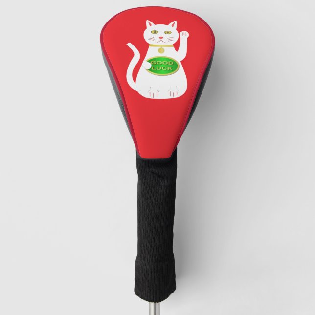 Oriental Lucky Cat Golf Headcover (Vorderseite)