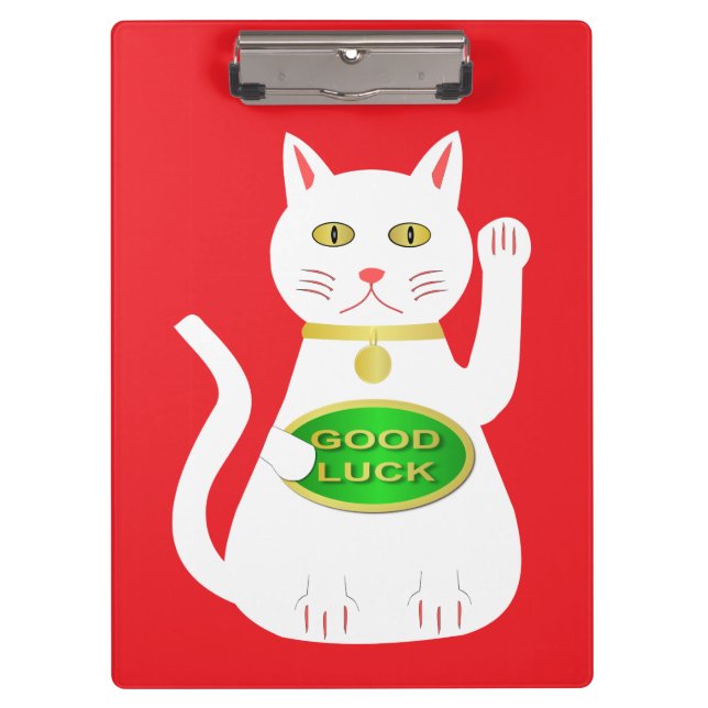 Oriental Lucky Cat Klemmbrett (Vorderseite)