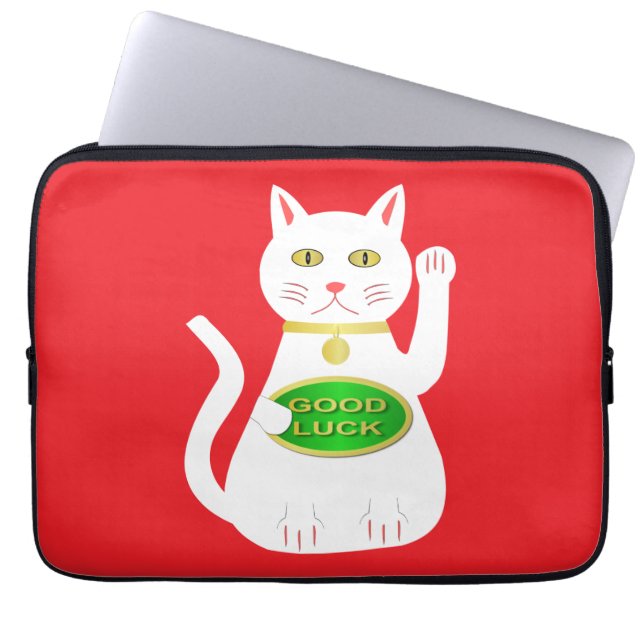 Oriental Lucky Cat Laptopschutzhülle (Vorderseite)