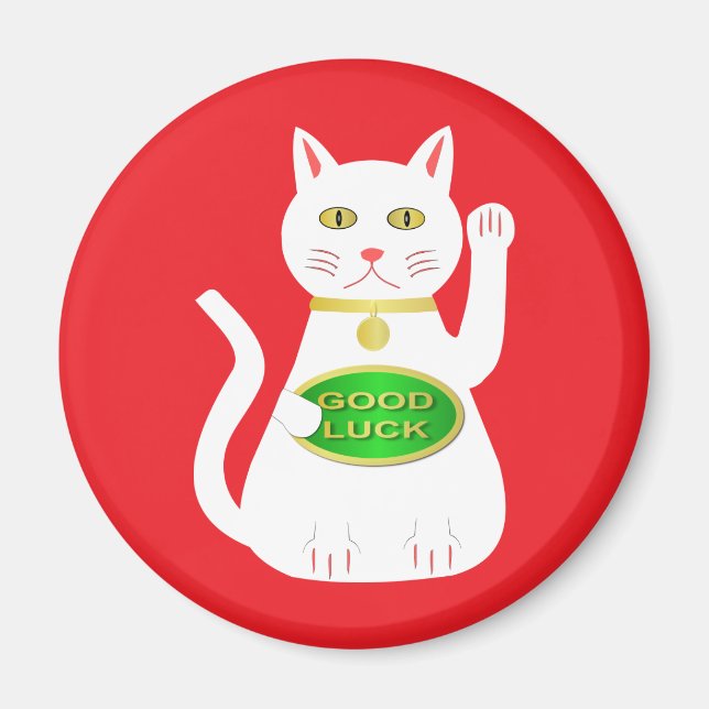 Oriental Lucky Cat Magnet (Vorne)