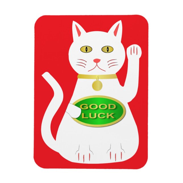 Oriental Lucky Cat Magnet (Vertikal)
