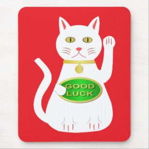 Oriental Lucky Cat Mousepad
