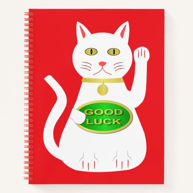 Oriental Lucky Cat Notizbuch (Vorderseite)