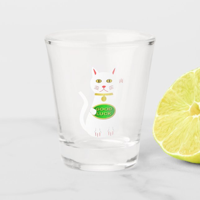 Oriental Lucky Cat Schnapsglas (Vorderseite)