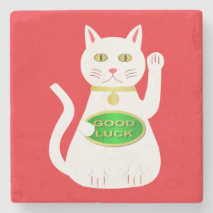 Oriental Lucky Cat Steinuntersetzer