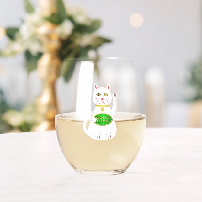 Oriental Lucky Cat Weinglas Ohne Stiel (Insitu (Hochzeit))