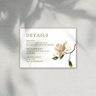 Oriental Magnolia Détails du Mariage Carte de boît
