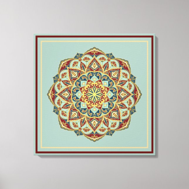 Oriental Mandala - Wrapped Canvas Leinwanddruck (Vorderseite)