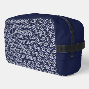 Oriental Navy Blue Asanoha Japan Muster Waschbeutel