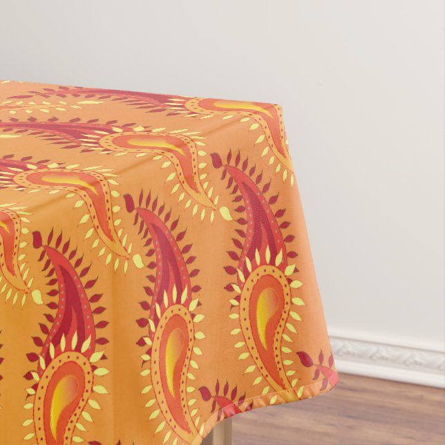 Oriental Orange Twin Flamme Persian Paisley Patter Tischdecke (Beispiel)
