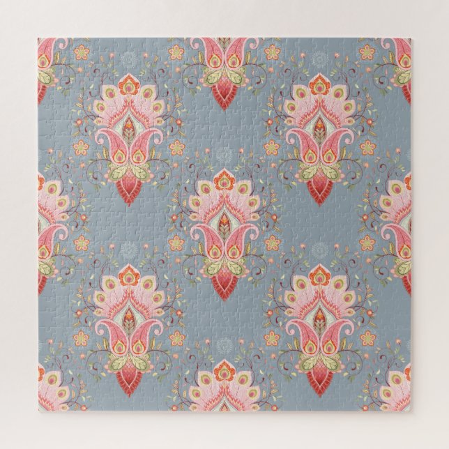 Oriental Paisley Peacock Feather Background (Vertikal)