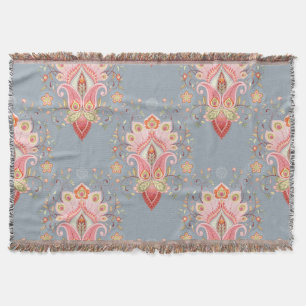 Oriental Paisley Peacock Feather Background Decke