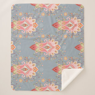Oriental Paisley Peacock Feather Background Sherpadecke