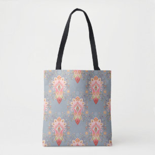 Oriental Paisley Peacock Feather Background Tasche
